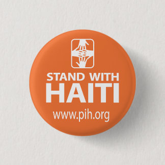 Macaron Rond 2,50 Cm Support de PIH avec le bouton du Haïti