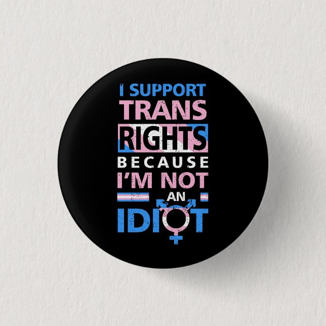 Macaron Rond 2,50 Cm Support Transgenre Ally Trans Pride Drapeau (Devant)
