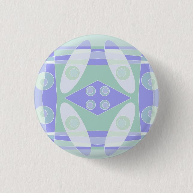 Macaron Rond 2,50 Cm Surf Abstrait violet vert (Devant)