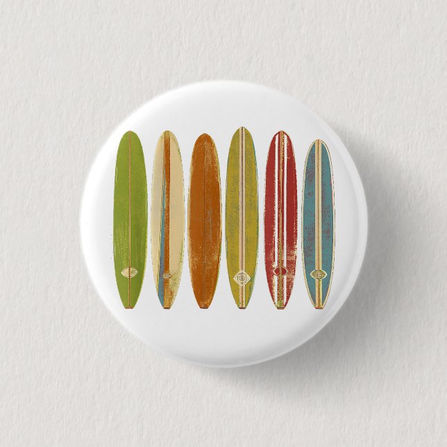 Macaron Rond 2,50 Cm Surf de Longboard (Devant)