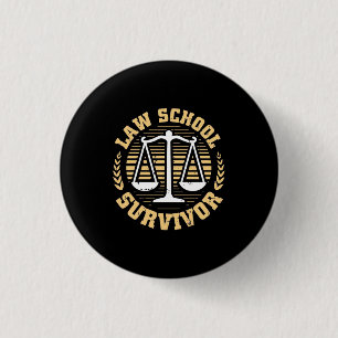 Macaron Rond 2,50 Cm Survivant de l'école de droit