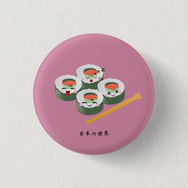 Macaron Rond 2,50 Cm Sushi de Kawaii (Devant)