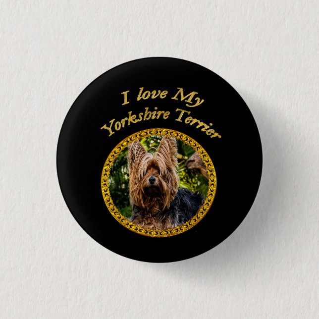 Macaron Rond 2,50 Cm Sweet Yorkshire terrier petit chien (Devant)