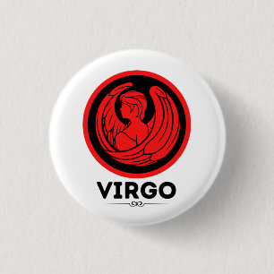Macaron Rond 2,50 Cm Symbole astrologique Virgo