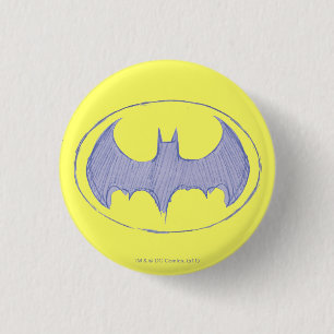 Macaron Rond 2,50 Cm Symbole Batman Carnet de croquis en violet