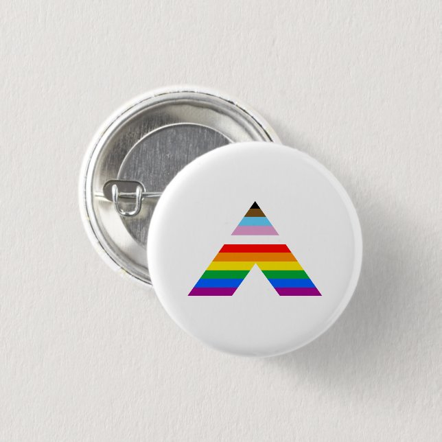 MACARON ROND 2,50 CM SYMBOLE D'ALLIÉ LGBTQ POC (Devant & derrière)