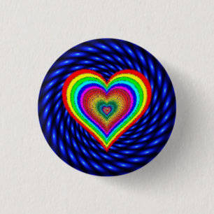 Macaron Rond 2,50 Cm Symbole d'amour arc-en-ciel Saint-Valentin-25543