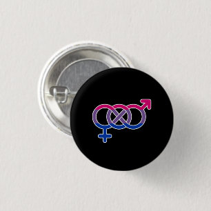 Macaron Rond 2,50 Cm Symbole de genre bisexuel