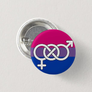 Macaron Rond 2,50 Cm Symbole de la fierté bisexuelle