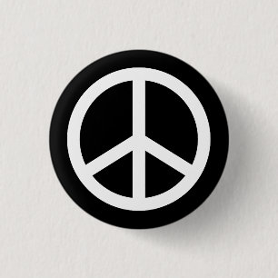 Macaron Rond 2,50 Cm Symbole de paix blanc