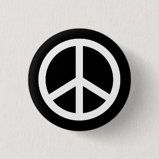 Macaron Rond 2,50 Cm Symbole de paix blanc