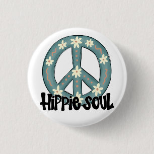 Macaron Rond 2,50 Cm SYMBOLE DE SÉCURITÉ Hippie Soul