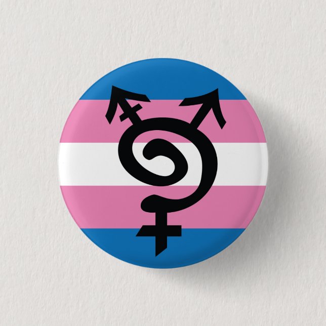 Macaron Rond 2,50 Cm Symbole de Trans* (Devant)