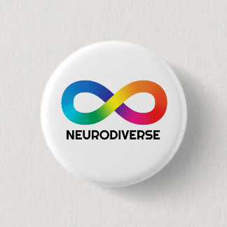 Macaron Rond 2,50 Cm Symbole d'infini neurodiversifié Autiste