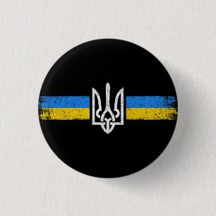 Macaron Rond 2,50 Cm SYMBOLE DU Drapeau Ukraine
