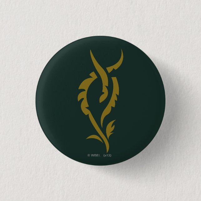 Macaron Rond 2,50 Cm Symbole floral TAURIEL™ (Devant)