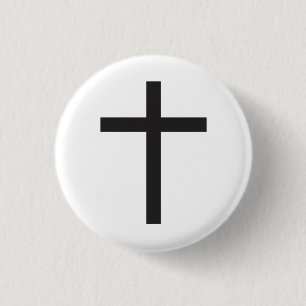 Macaron Rond 2,50 Cm Symbole religieux de croix latine