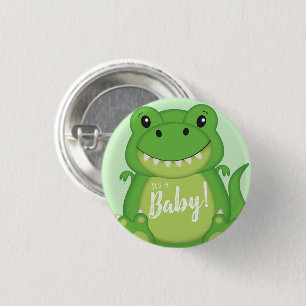 Macaron Rond 2,50 Cm T-Rex Dinosaur Baby shower vert