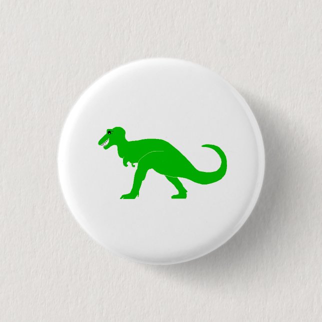 Macaron Rond 2,50 Cm T-Rex vert (Devant)