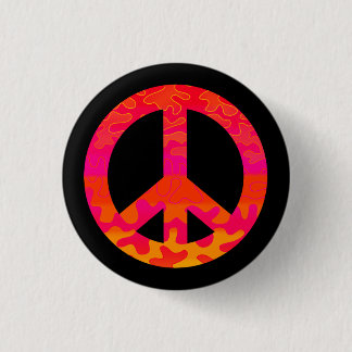 Macaron Rond 2,50 Cm Taches roses Symbole de la Paix