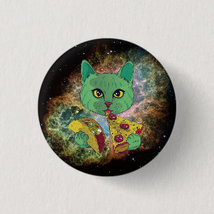 Macaron Rond 2,50 Cm Taco et Pizza Cosmic Space Cat