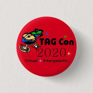 Macaron Rond 2,50 Cm TAG Con 2020 - QUADRANT ROUGE intergalactique virt