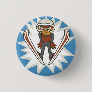 Macaron Rond 2,50 Cm Talent Pinback de pullover de ski de sports