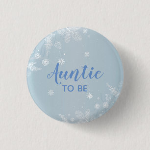 Macaron Rond 2,50 Cm Tante à être Blue Baby Boy Shower l Nouvelle Tante