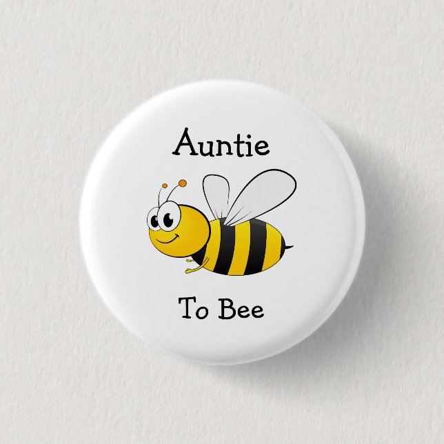 Macaron Rond 2,50 Cm Tante À Être Bumble Bee Baby shower (Devant)