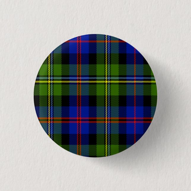 Macaron Rond 2,50 Cm Tartan d'écossais de Malcolm (Devant)