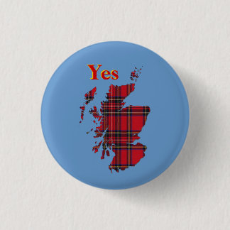 Macaron Rond 2,50 Cm Tartan oui Ecosse Pinback de #indyref
