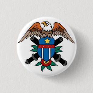 Macaron Rond 2,50 Cm Tatouage de marin - Eagle et bouclier - bouton