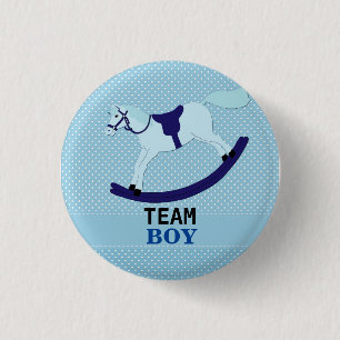 Macaron Rond 2,50 Cm Team Boy Blue Rocking Horse Genre Revela