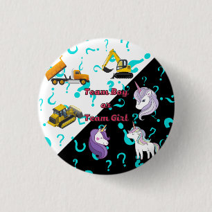 Macaron Rond 2,50 Cm Team Boy vs Team Girl Équipement Lourd vs Unicorns