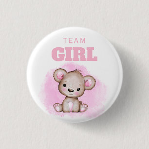Macaron Rond 2,50 Cm Team Girl Bear Genre Reveal