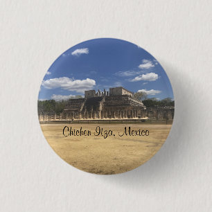 Macaron Rond 2,50 Cm Temple de Chichen Itza du bouton des guerriers #4