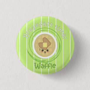 Macaron Rond 2,50 Cm Temps de petit déjeuner - gaufre
