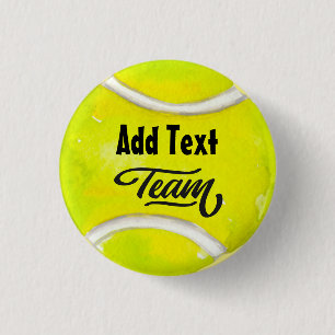 Macaron Rond 2,50 Cm Tennis avec le nom de votre équipe sur Ball