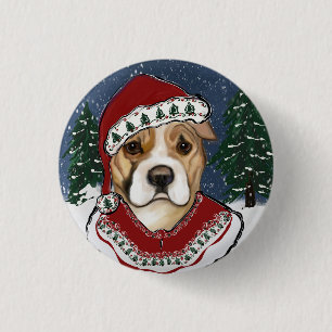 MACARON ROND 2,50 CM TERRIER STAFFORDSHIRE AMÉRICAIN         