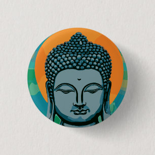 Macaron Rond 2,50 Cm Tête de bouddha zen