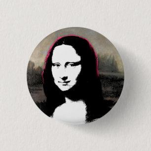 Macaron Rond 2,50 Cm Tête de Mona Lisa
