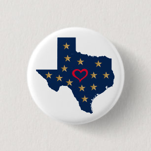 Macaron Rond 2,50 Cm Texas Love and Shining Stars in the Lone Star Stat