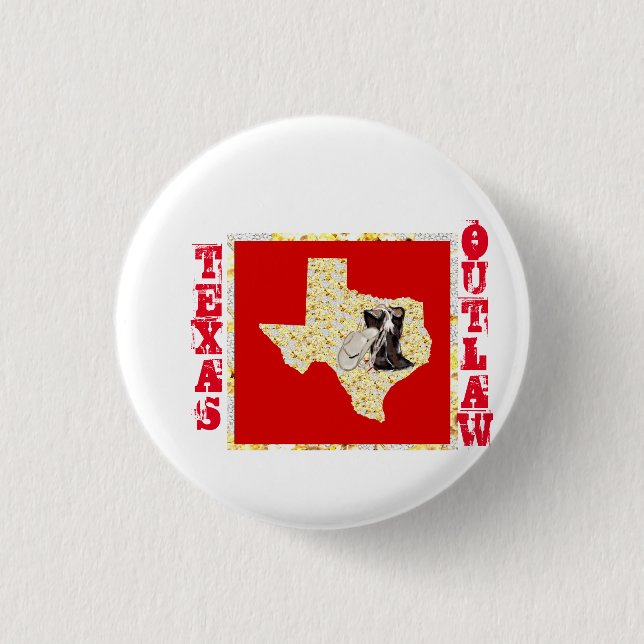 MACARON ROND 2,50 CM TEXAS OUTLAW (Devant)