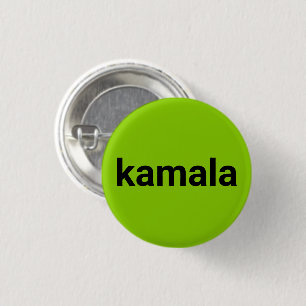 Macaron Rond 2,50 Cm texte minimaliste kamala chaux noir cool