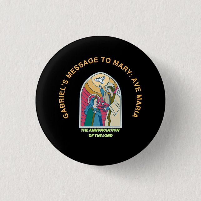 Macaron Rond 2,50 Cm The Annunciation of the Lord (Devant)