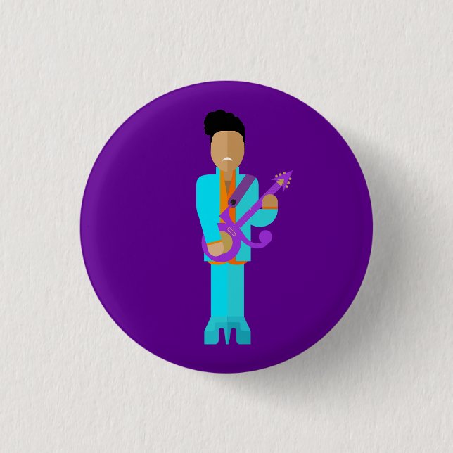 Macaron Rond 2,50 Cm The Purple Pixie – Funk Legend Button (Devant)