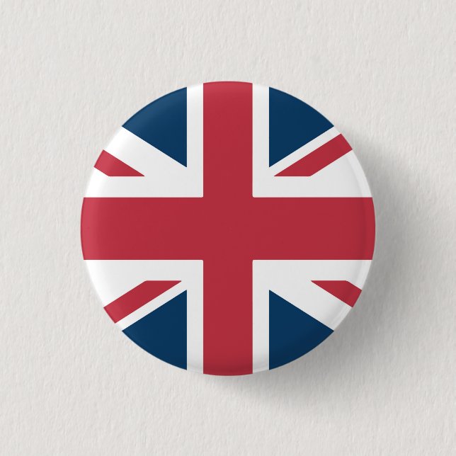 Macaron Rond 2,50 Cm The Union Jack British Flag Button (Devant)
