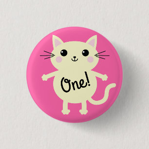 Macaron Rond 2,50 Cm Thème de fête d'anniversaire pour enfants Kitty Ch