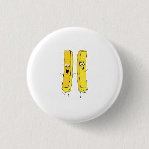 Macaron Rond 2,50 Cm Thème frites, chips