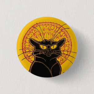 Macaron Rond 2,50 Cm Theophile Steinlen - Le Chat Noir Vintage